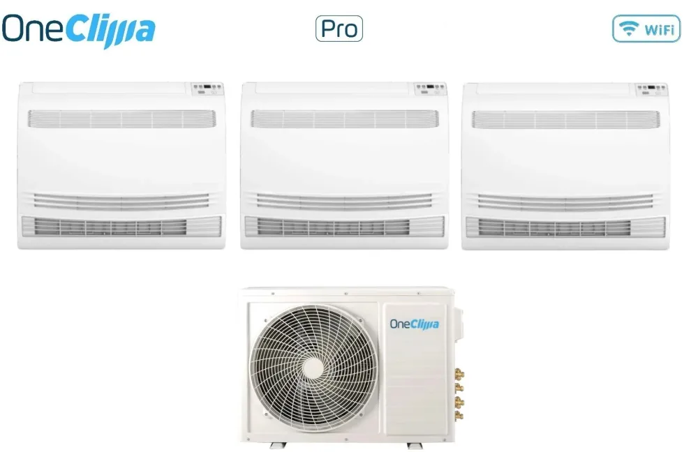 Condizionatore OneClima Trial Split Console 12+12+18 con MLT42x5/Y24 R-32 Wi-Fi Optional con Telecomando di Serie