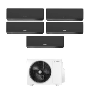 Condizionatore Penta Split Bosch CLIMATE 7000i Black 7+7+7+9+9 con 5000M 125/5 E R-32 Wi-Fi Integrato