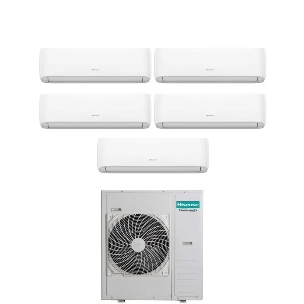 Condizionatore Penta Split Hisense Hi-Comfort 9+9+12+12+12 con 5AMW125U4RTA R-32 Wi-Fi Integrato