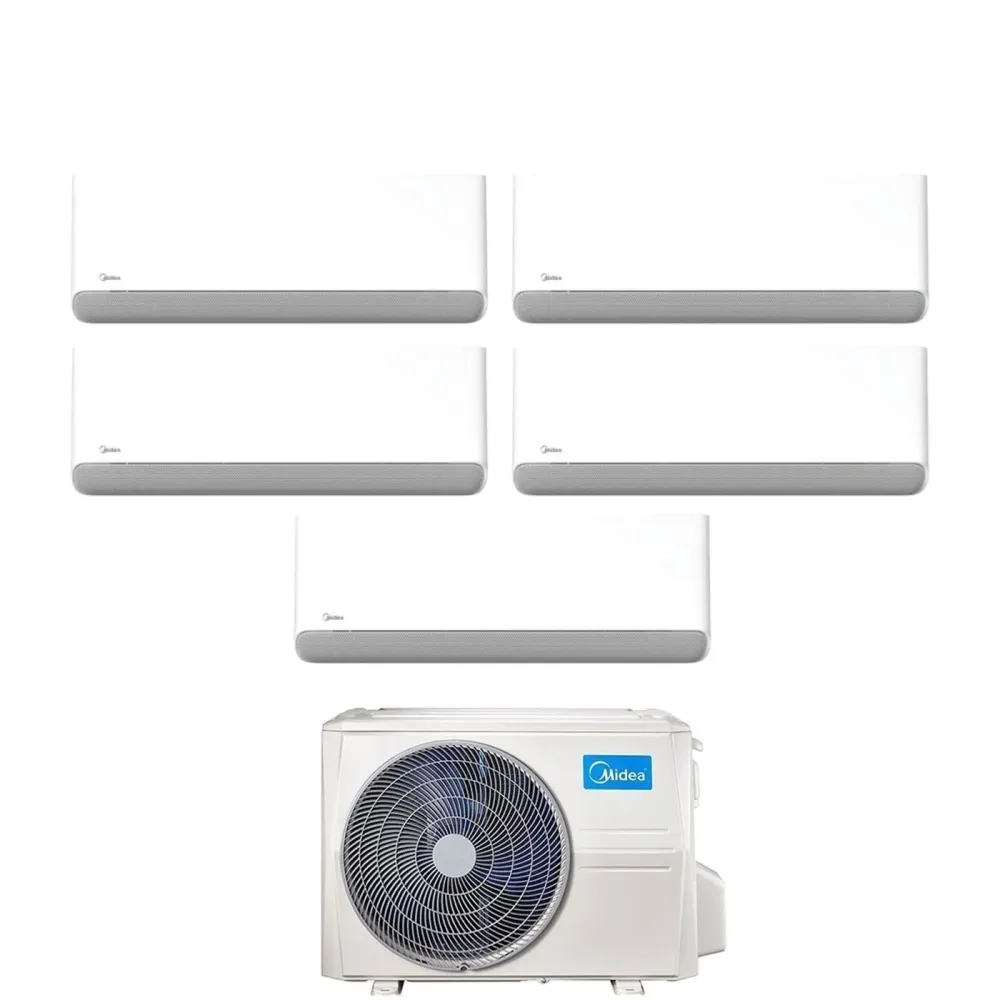 Condizionatore Penta Split Midea Breezeless E 9+9+9+9+12 con M5OE-42HFN8-Q R-32 Wi-Fi Integrato