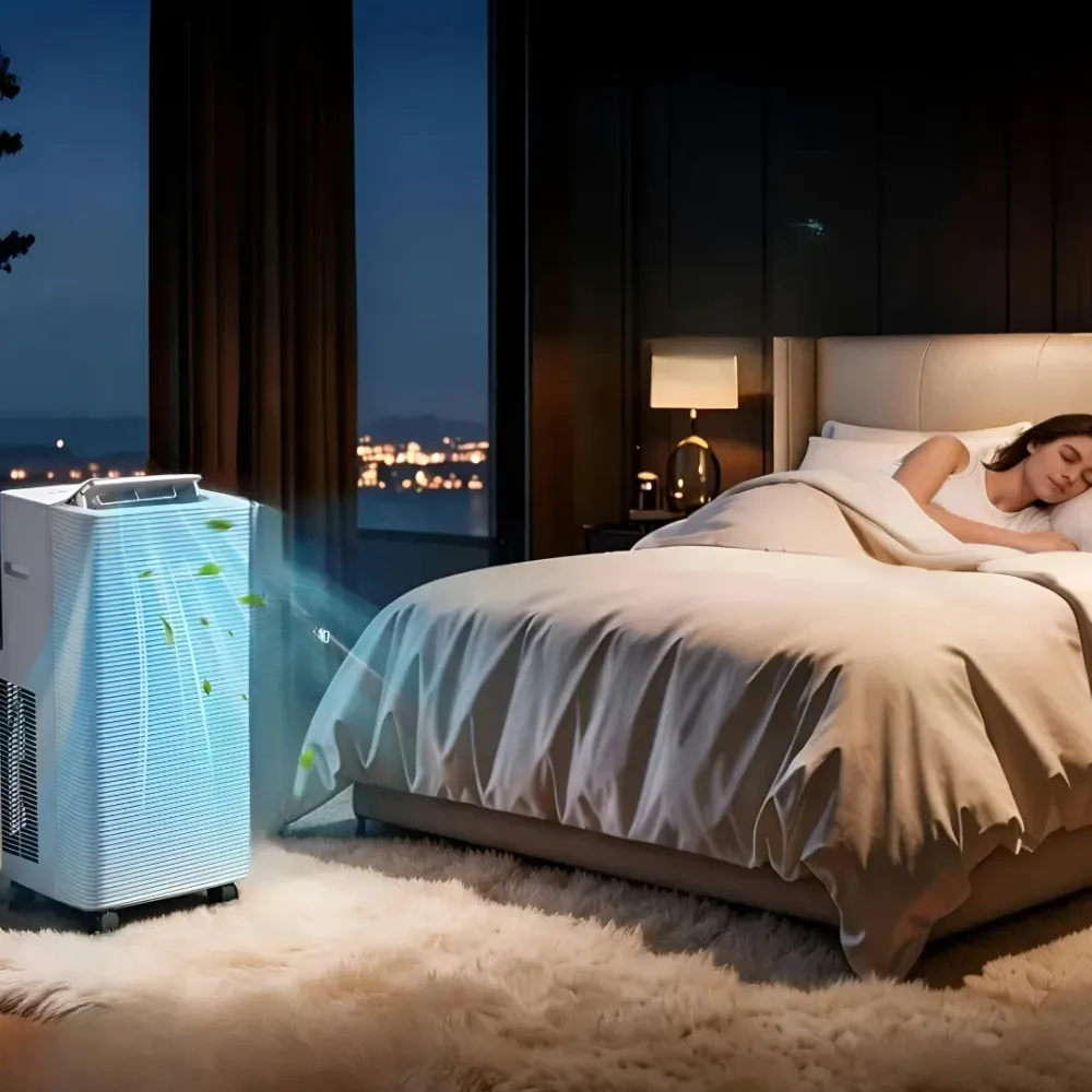 Condizionatore portatile 12000 BTU climatizzatore 4 funzioni con ruote
