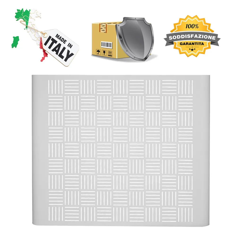 Copri Condizionatore da Esterno Medium 100x54/60x85 cm Acciaio Zincato Bianco