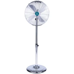 Coveri ventilatore piantana vintage cromo 133cm 65w potenza 65watt con motore alluminio 71x18mm - 5 pale alluminio - cavo...