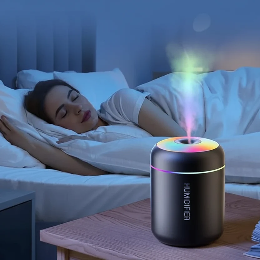 AromaMist Mini – Umidificatore USB da 180ml con illuminazione LED Cozey Maison