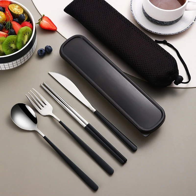 CUTLERYGO – Set di posate da viaggio premium acciaio inossidabile per l'uso quotidiano Cozey Maison