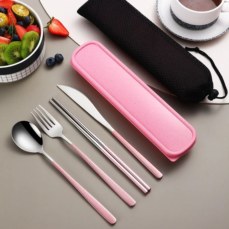 CUTLERYGO – Set di posate da viaggio premium acciaio inossidabile per l'uso quotidiano Cozey Maison