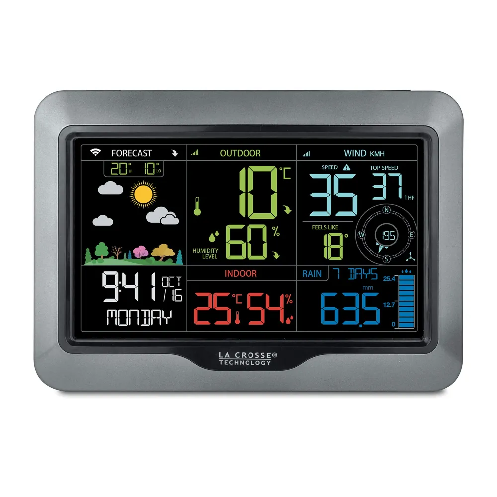 La Crosse Technology - Stazione Meteo colorata, con Wi-Fi, ...