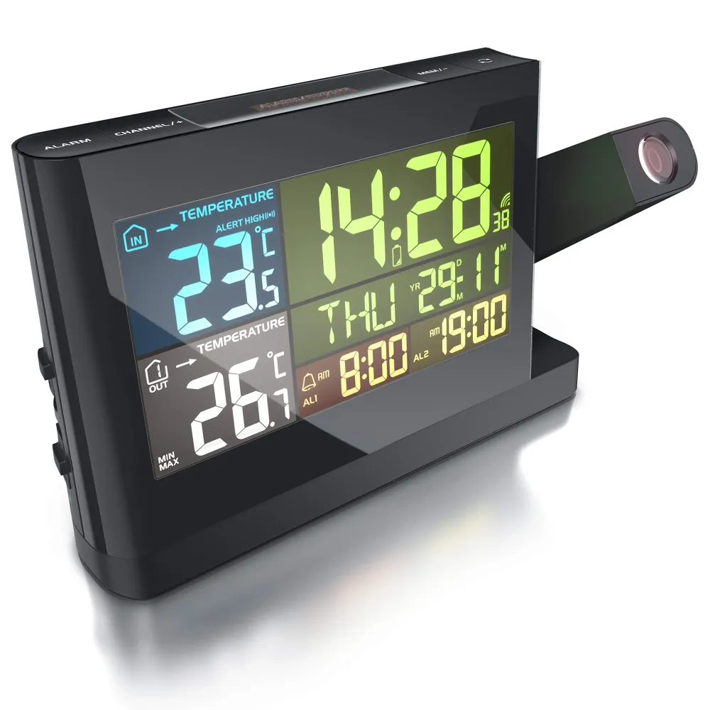 CSL - Stazione meteorologica Wireless con Display Colori e LED, TYP 2
