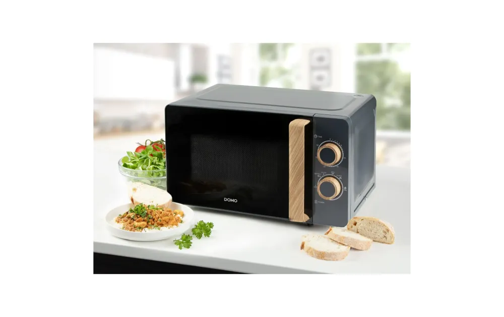 Domo Microonde Solo DO3320 – 20 l – 700 W – nero/legno