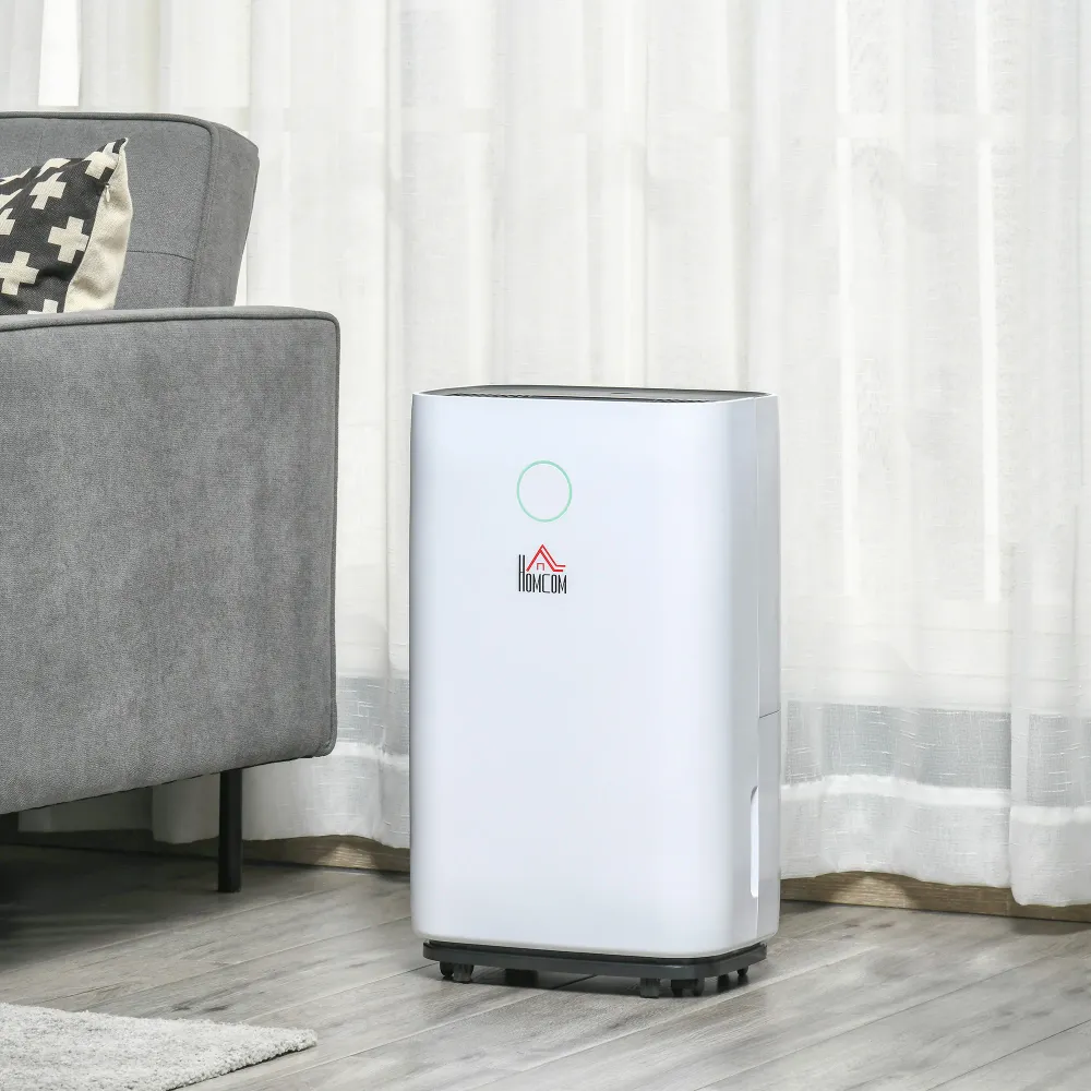 EASYCOMFORT Deumidificatore da 20L 3 Modalità e 2 Velocità Timer 24h Design Silenzioso 33.5x23x57cm Bianco