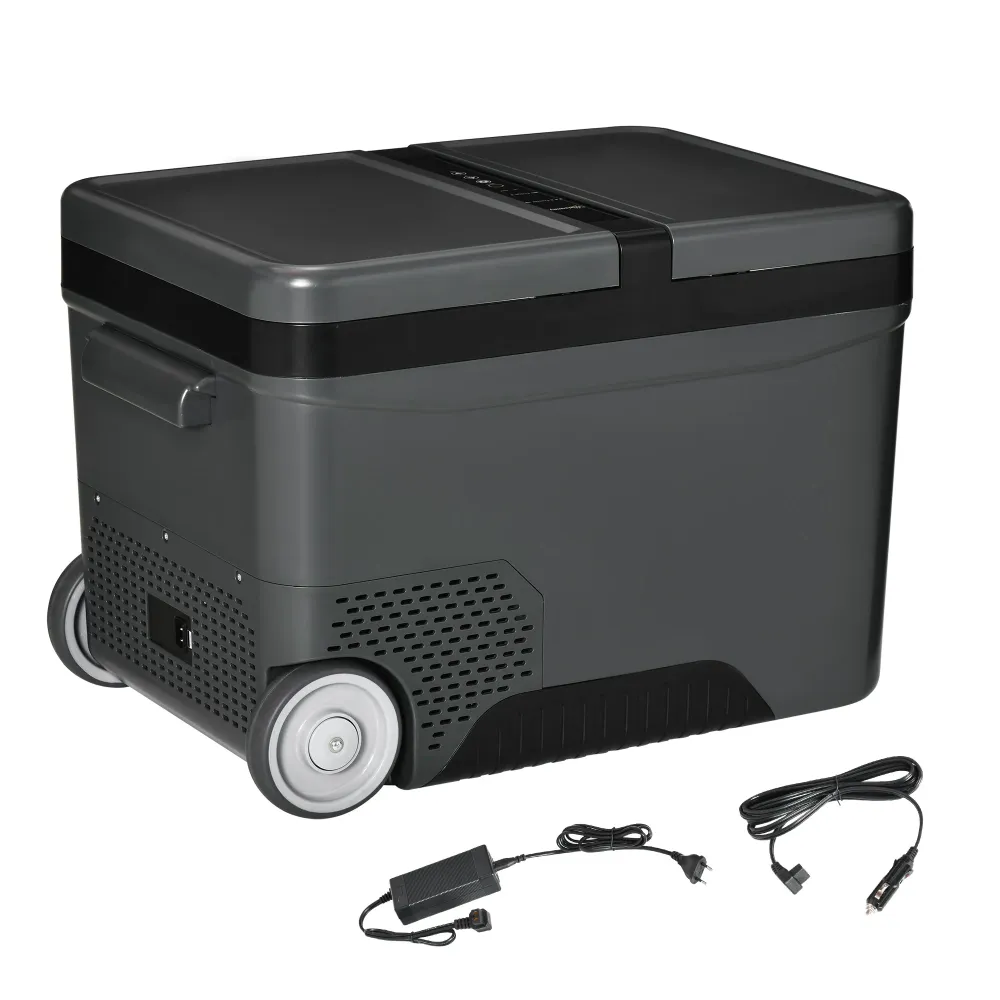 Easycomfort Frigo Portatile Elettrico 35L da 12 Volt con Maniglia e Schermo LCD, 63.2x42x42.8 cm, Grigio