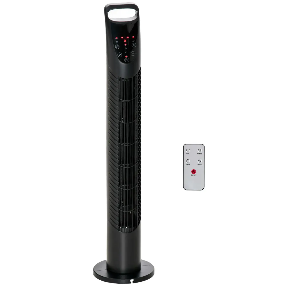 Easycomfort Ventilatore Colonna con Telecomando fino 5m, Oscillante 70° con 3 Modalità e 3 Velocità, Timer 7.5h, 40W Nero,...
