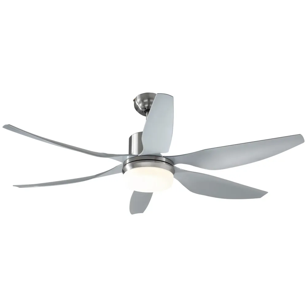 Easycomfort Ventilatore da Soffitto con Luce LED e Telecomando Incluso, 6 Velocità, Silenzioso e Reversibile, ?132x43cm