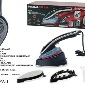 Ferro da stiro vapore Digital Steam 4in1 ceramica, 1200 watt - Dictrolux