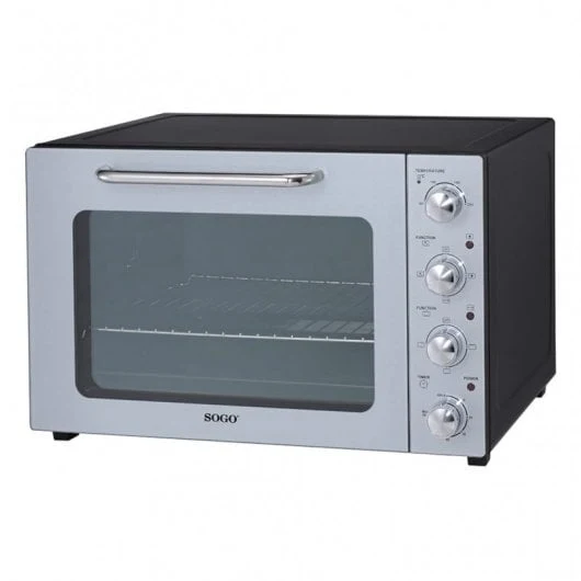 Forno elettrico ventilato 58 L 2000W con girarrosto grill 6 funzioni e porta doppio vetro Sogo