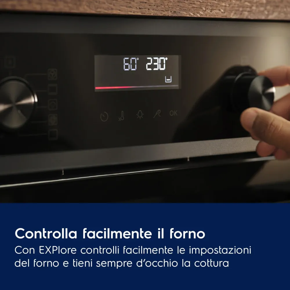Forno da incasso Electrolux Serie 600 EOC6P56H SteamCrisp 72 Litri classe + (A59,4xL59,6xP56,9) Nero