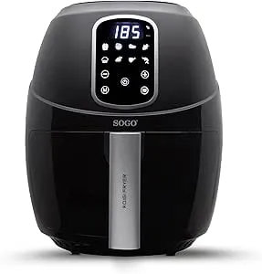 Friggitrice ad aria digitale 3,5 L 1400 W con temperatura regolabile e timer 60 minuti Sogo