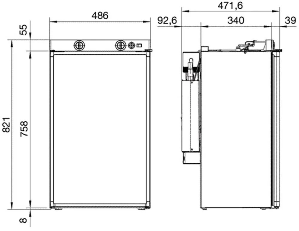 Frigo Dometic ad assorbimento Serie 5 RM 5380