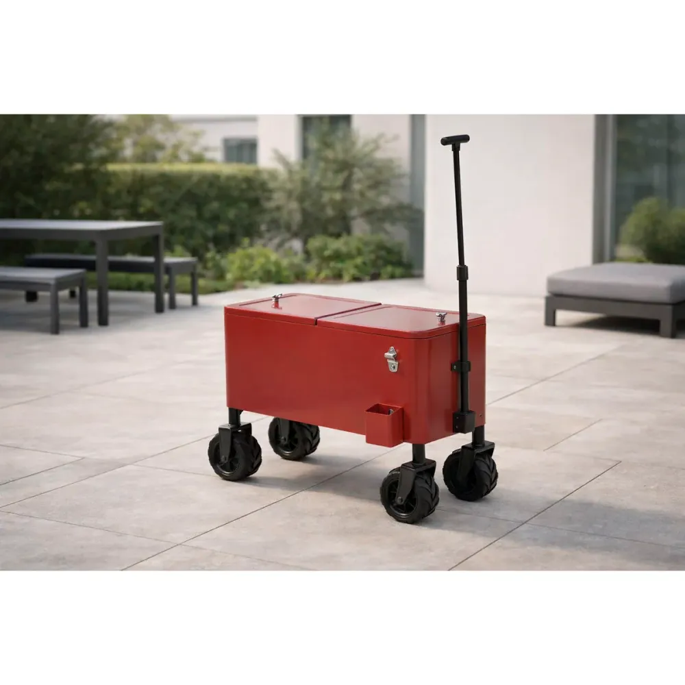 Frigorífico Portátil Home ESPRIT Preto Vermelho Metal Polipropileno 88 X 39 X 120 CM