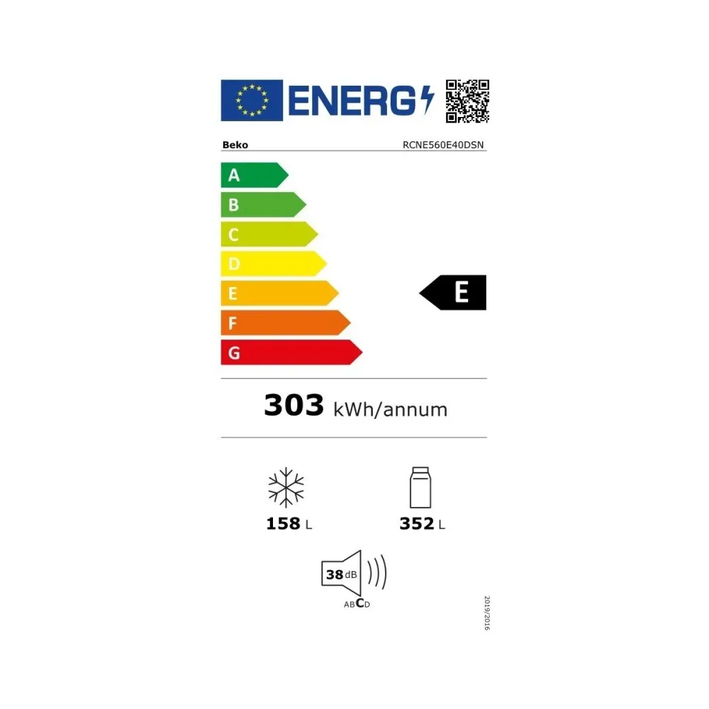 Frigorifero Combinato Beko RCNE560E40DSN Total NoFrost (A192xL70xP74,5) Classe E Litri 510 Colore Inox NeoFrost Dual Cooli...