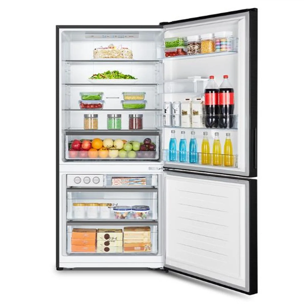 Frigorifero Combinato Hisense RB605N4WF2 Total No Frost Dual Tech Cooling Inverter Inox Nero Classe E