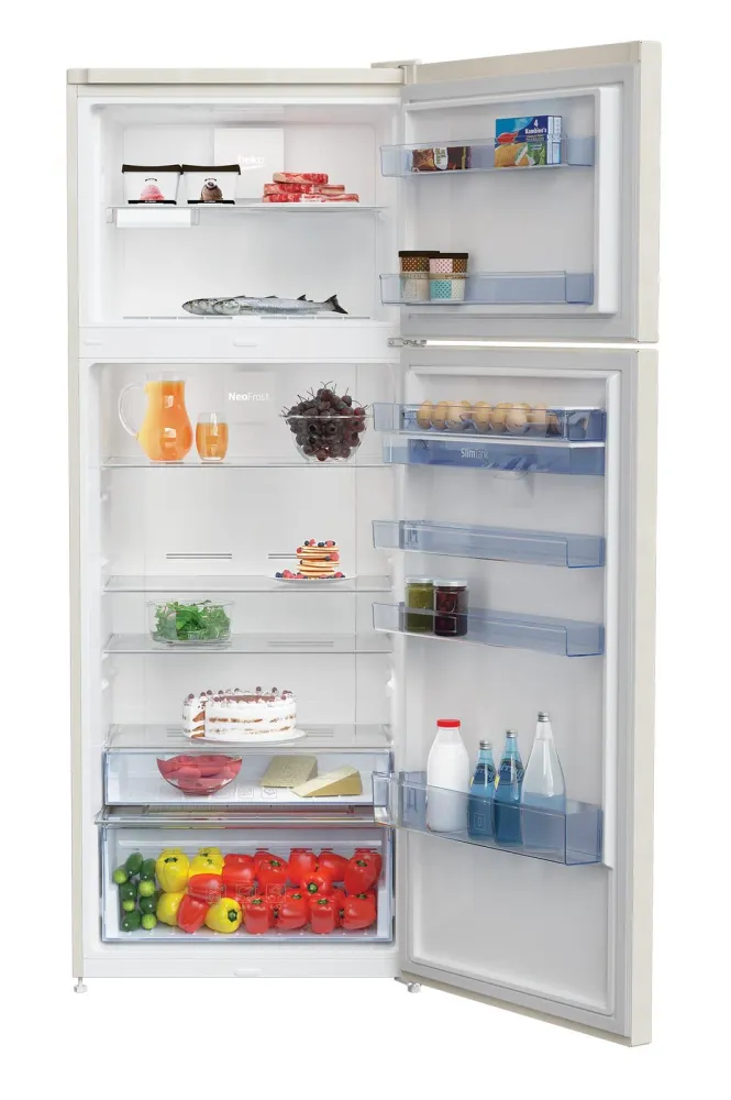 Frigorifero Doppia Porta Beko RDNE455E30DBN No Frost 406 Litri Classe F (A185xL70xP65,5) Sabbia Funzione ECO