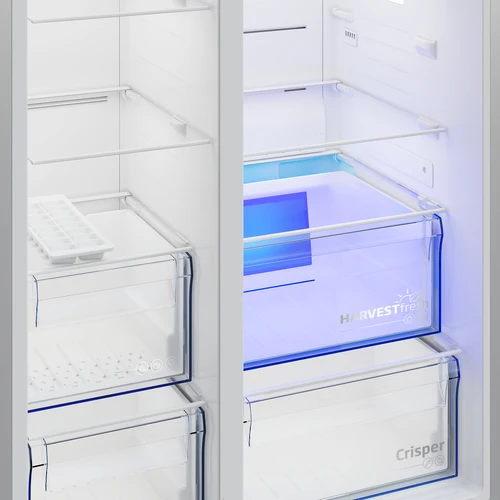 Frigorifero Side Side Beko GN163130PTN 580 Litri Classe F (A179xL91xP70,5) Compressore ProSmart Inverter Tecnologia Harves...