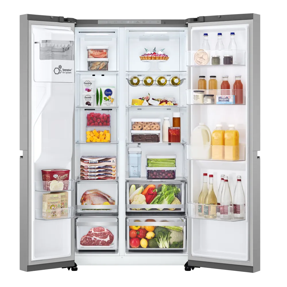 Frigorifero Side--Side Libera Installazione LG GSLE81PYBC 628L Classe C Wi-Fi Prime Silver