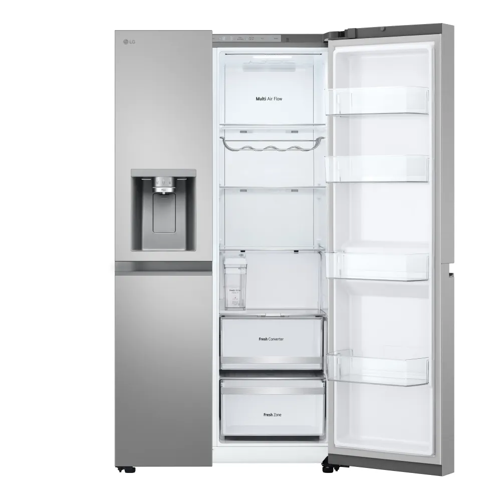 Frigorifero Side--Side Libera Installazione LG GSLE81PYBC 628L Classe C Wi-Fi Prime Silver