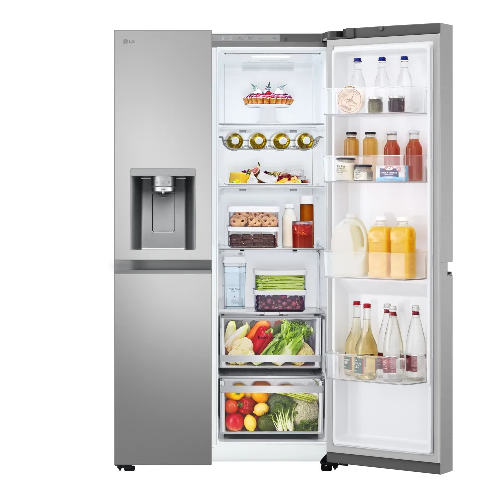 Frigorifero Side--Side Libera Installazione LG GSLE81PYBC 628L Classe C Wi-Fi Prime Silver