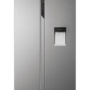 Frigorifero Side--Side Libera Installazione Haier SBS 90 Serie 5 HSR5918DWMP 521L Classe D Platino, Acciaio inox