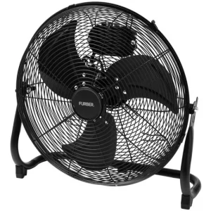 Furber. Furber Ventilatore da Pavimento Vayu-Industry 16 Sc – 45 cm, 3 Velocità, 100 W, 58 dB(), Nero