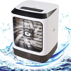 GOLDGE Mini Raffreddatore D'aria USB Condizionatore Portatili, Evaporativo Purificatore Umidificatore con 480 ml, Air Cool...