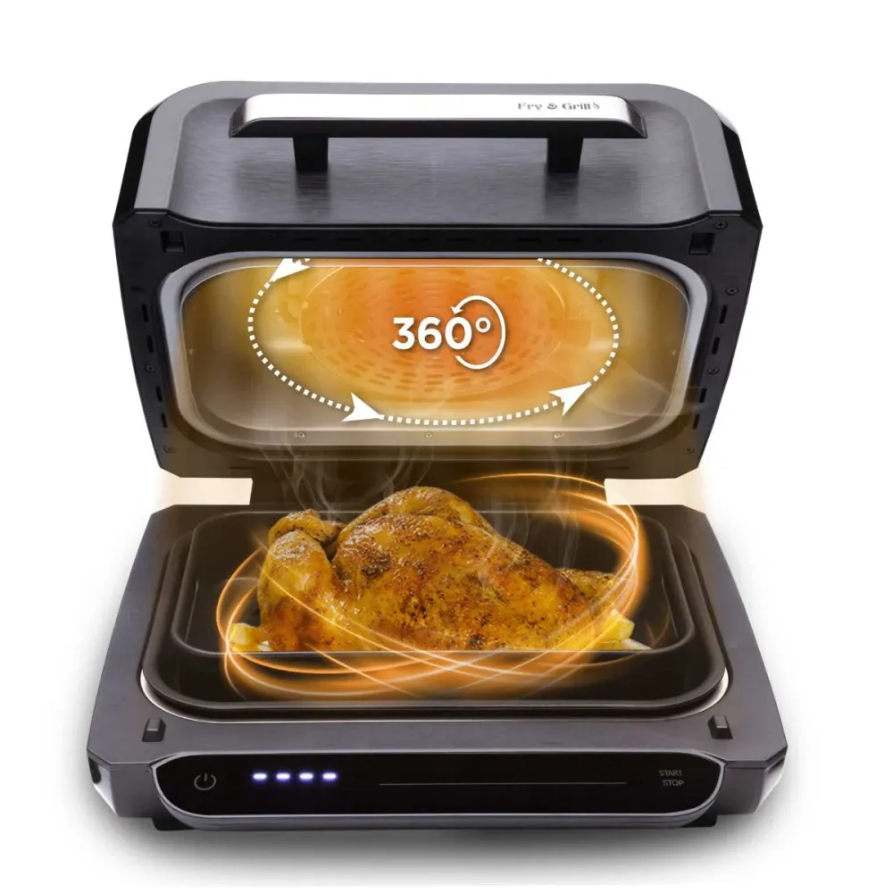 Grill con Friggitrice ad Aria Multifunzione 4L