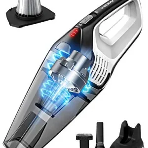 Homasy Aspirabriciole Senza Fili, Aspirapolvere Acciaio Inossidabile-nero