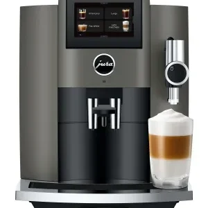 Ⓜ️🔵🔵🔵 JURA S8 Dark Inox - Macchina da caffè espresso COMPLETAMENTE AUTOMATICA, colore Dark Inox, 27 Bevande, anche con lat...