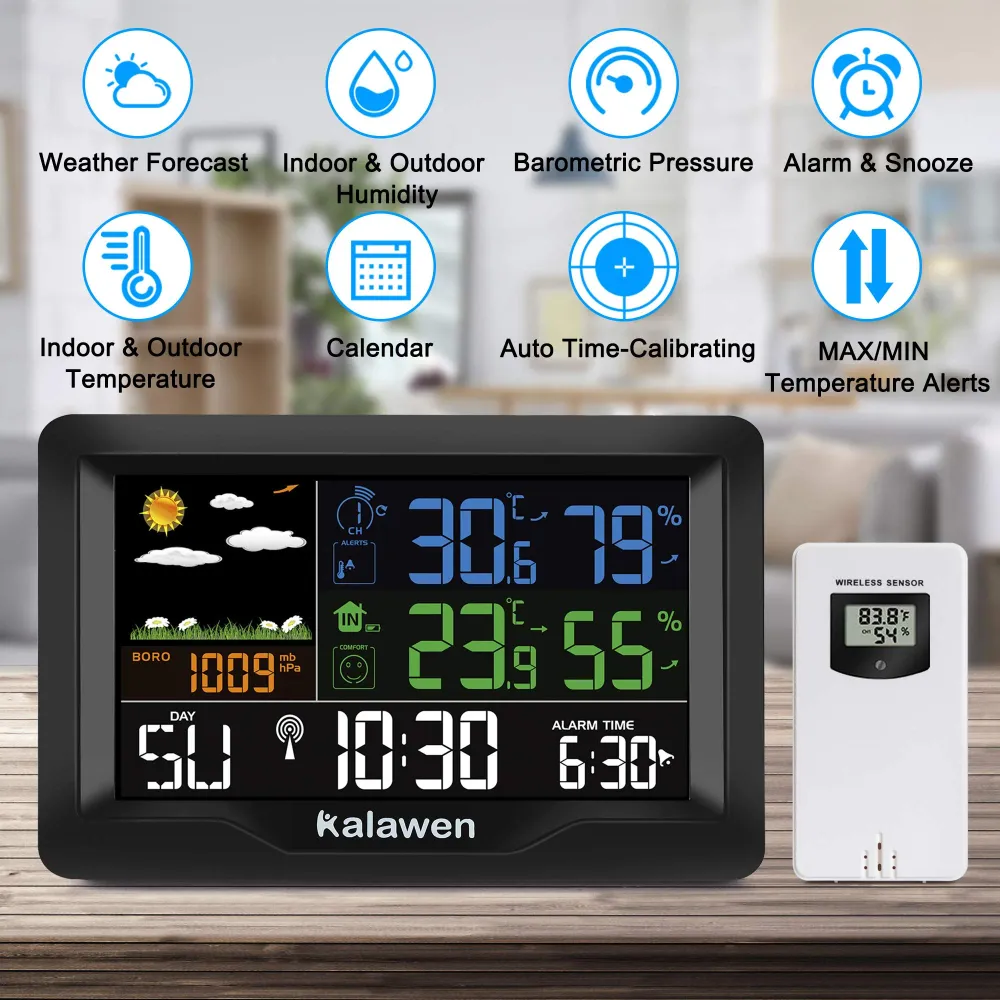 Kalawen Stazione Meteo Meterologica Automatica Digitale Wireless con...