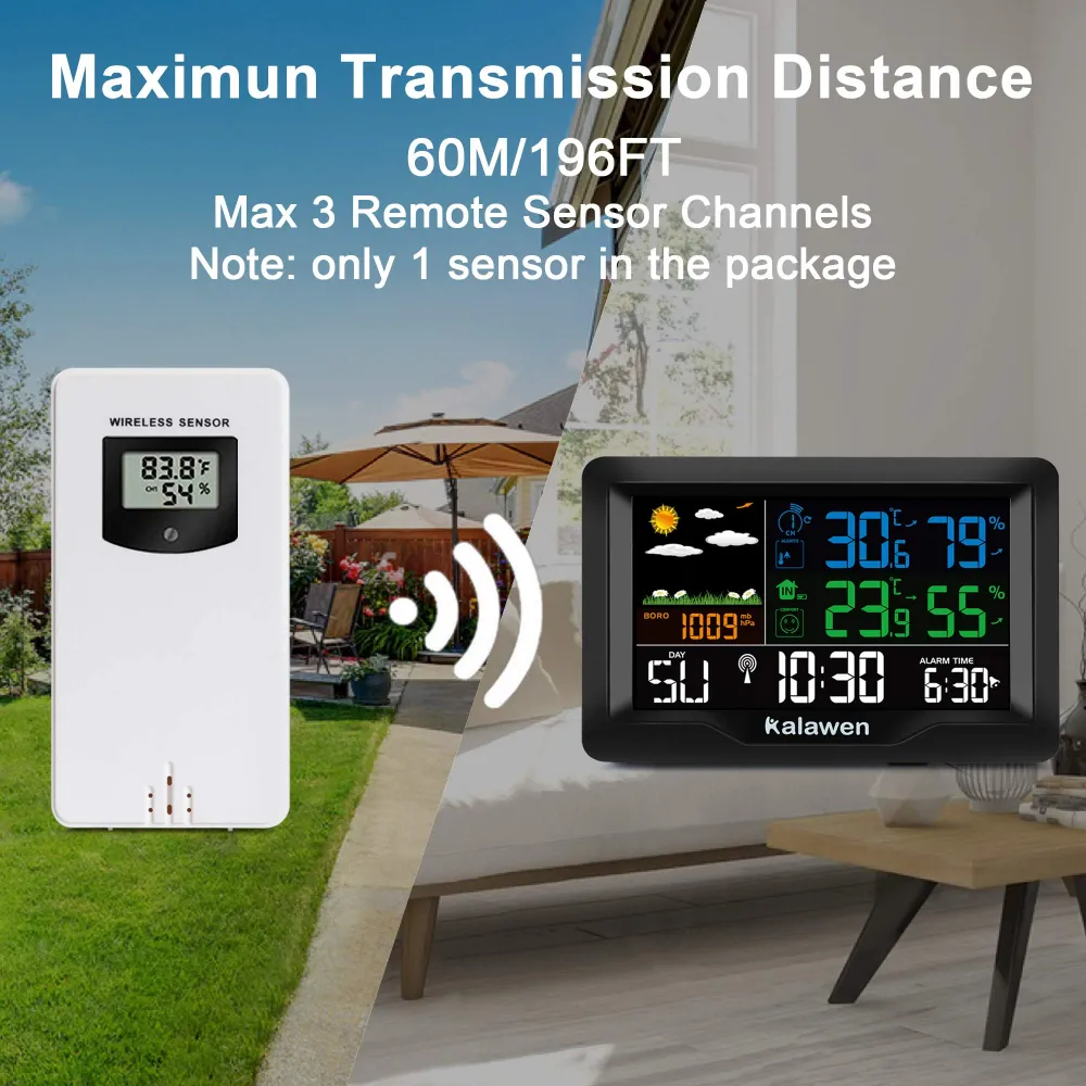 Kalawen Stazione Meteo Meterologica Automatica Digitale Wireless con...