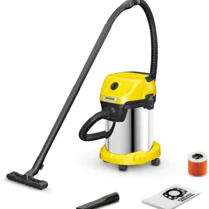 Karcher Bidone Aspira Solidi-Liquidi Wd 3 S V-19/4/20 Corpo Acciaio Inox 1.000 W Lt. 19