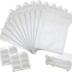 Kit Aspirapolvere Folletto VK135 VK136 12 Sacchetti + 12 Profumini Compatibili