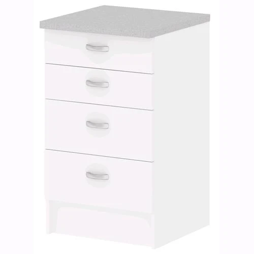 Kit Cucina – Base Mobile 4 Cassetti 45521 49 Bianco 1 Pz