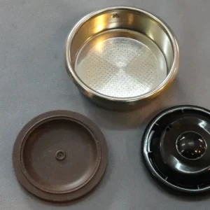 Kit filtro 2 tazze vaschetta termocream gomma marrone + convogliatore 1 buco Ariete