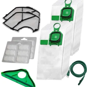 Kit Risparmio Folletto Vk140 Vk150 Sacchetti 12 Profumi 2 Griglie 1 Setola 1 Cavo alimentazione Adattabile Folletto