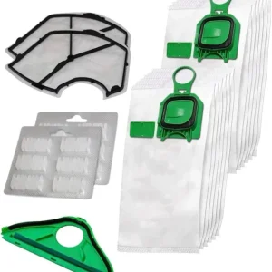 Kit Risparmio Ricambi Folletto Compatibili VK140 VK150 12 Sacchetti 12 Profumi 2 Filtri Griglia Motore 1 Setola