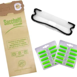 Kit Risparmio Sacchetti + Spazzola + Profumini VK 120 / 121 / 122