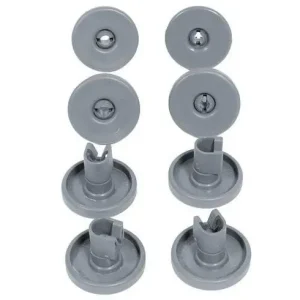 Kit ruote 8pz grigie cestello inferiore lavastoviglie Rex tt80e