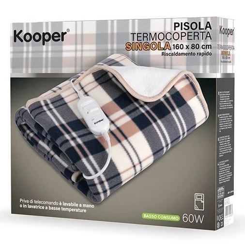 Kooper Pisola Quadri Termocoperta Elettrica Singola Coperta Termica Scaldaletto
