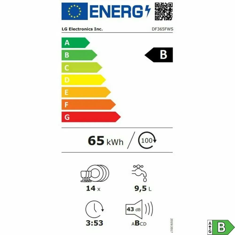 Lavastoviglie LG DF365FWS Bianco B