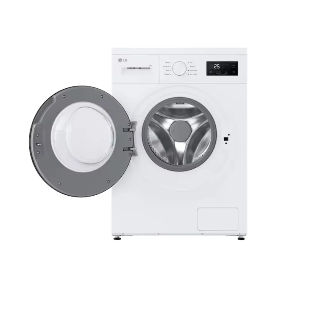 LG Lavatrice 9kg Serie A1 Classe 1400 giri, Programma Igiene con vapore, Display grande, Design essenziale White