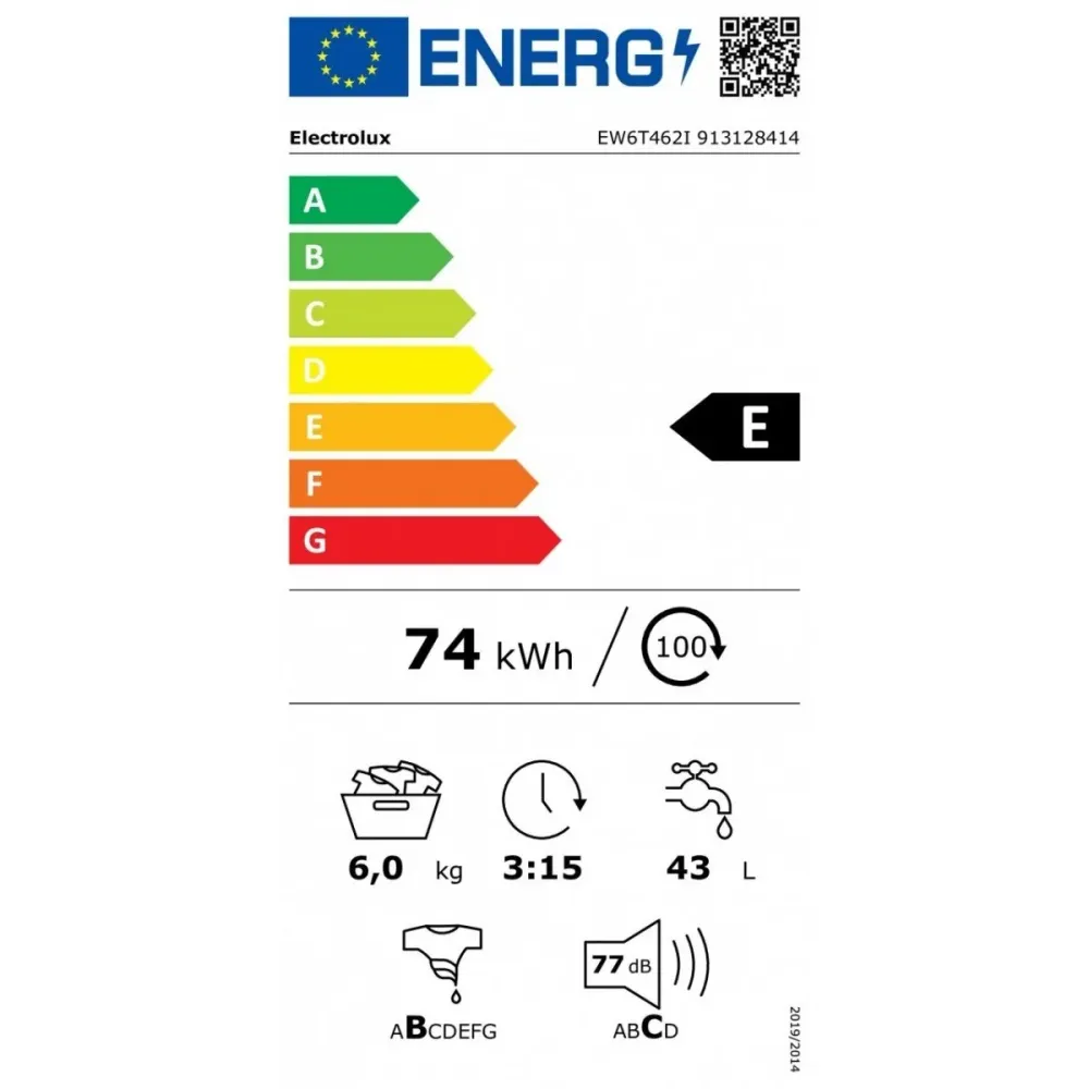 Lavatrice Carica dall' Alto Electrolux 6 Kg 1200 Giri EW6T462I Classe E
